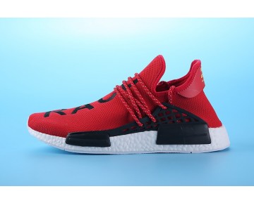 Herren Pharrell Williams X Adidas Nmd Human Race S79161 Bright Rot Schuhe