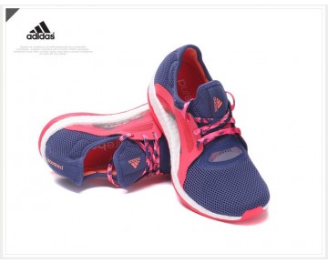 Shock Blau/Halo Blau/Shock Rosa Schuhe Damen New Adidas Pure Boost X Aq6680