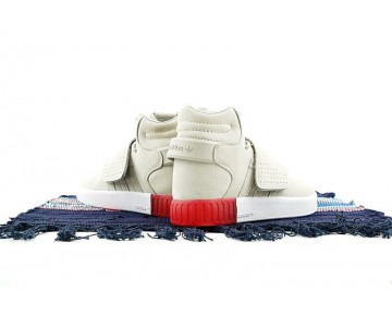 Schuhe Unisex Adidas Tubular Invader Strap Bb5035 Rice Weiß & Rot