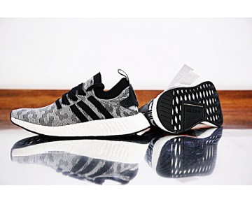 Schwarz & Grau & Camo Rot Adidas Nmd_R2 Primeknit Boost Pk By9409 Schuhe Unisex