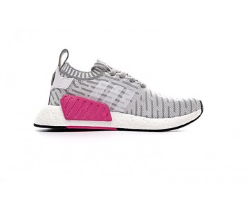 Unisex Grau & Weiß & Rosa Adidas Originals Nmd R2 Primeknit Ba7238 Schuhe