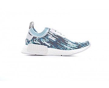 Schuhe Unisex Weiß/Vapour Steel Sneakersnstuff X Adidas Originals Nmd_R1 Primeknit Boost Bb6364