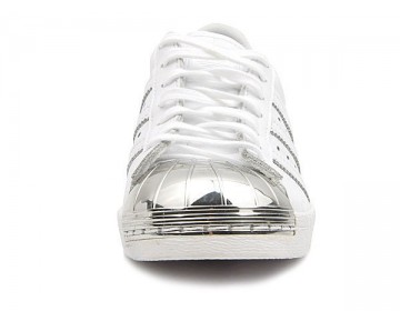 Adidas Originals Superstar 80S Metal Toe D67592 Weiß Silber Unisex Schuhe