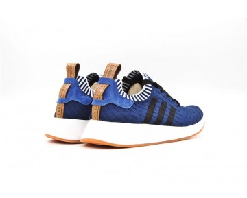 Herren Dunkel Blau Adidas Originals Nmd Primeknit R2 Bb2903 Schuhe