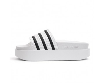 Weiß & Schwarz Unisex Adidas Originals W Adilette Bold S75214 Schuhe