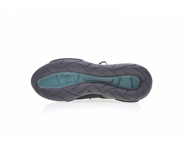 Unisex Y-3 Qasa High Bb4735 Ash Grau & Grün Schuhe