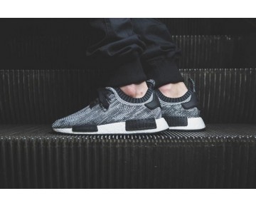 Weiß & Schwarz Adidas Originals Nmd Runner R1 Pack Mottled S79478 Unisex Schuhe