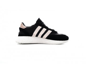 Schuhe Damen Schwarz & Powder Rosa Adidas Iniki Runner Boost