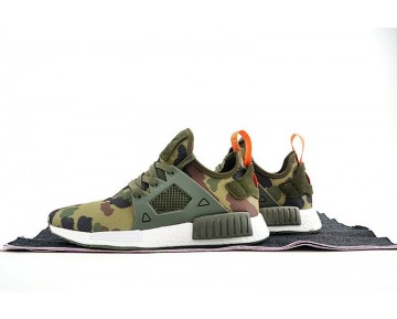 Schuhe Adidas Originals Nmd Primeknit Xr1 Ba7232 Army Grün & Camo Unisex