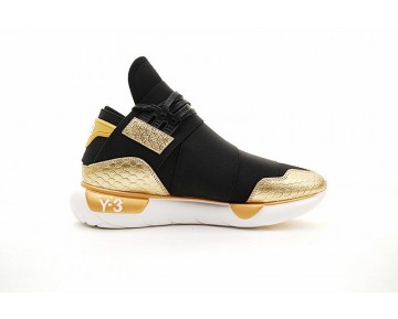 Schwarz & Gold Snake Schuhe Y-3 Qasa High Bb4762 Unisex
