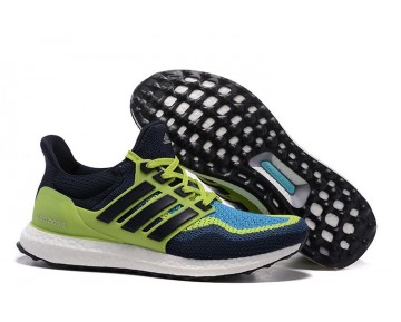 Fluorescent Grün Dunkel Blau Adidas Ultra Boost Unisex Schuhe
