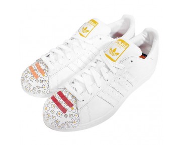 Unisex Schuhe Artwork Flowers Pharell Ftwr Weiß Adidas Originals Superstar Mr. Supershell S83368