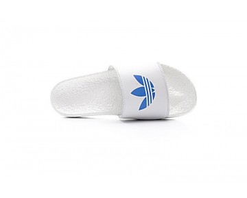 Weiß & Blau Unisex Adidas Originals Adilette Sandal Boost