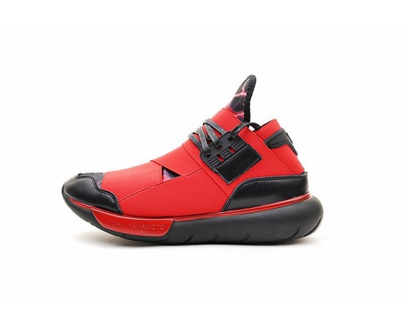 Schwarz & Rot Lightning Schuhe Y-3 Qasa High Unisex