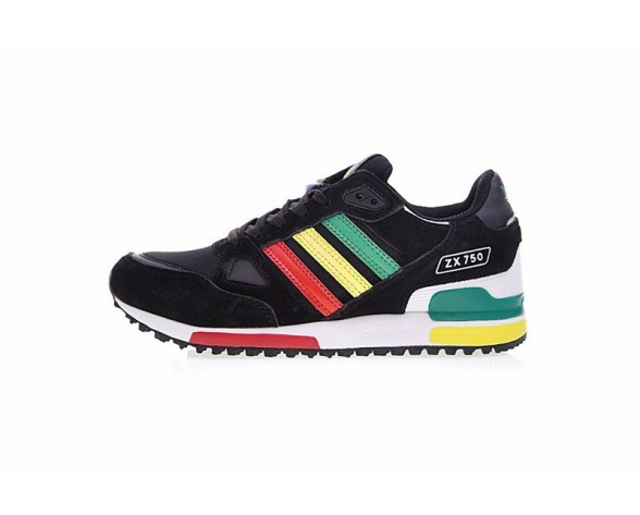 Adidas Originals ZX 750 V20866 Schwarz & Grün & Gelb & Rot & Weiß Schuhe Unisex