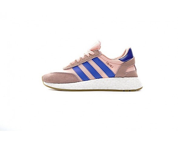 Schuhe Coral Rosa & Weiß & Blau Damen Adidas Iniki Runner Boost Ba9999
