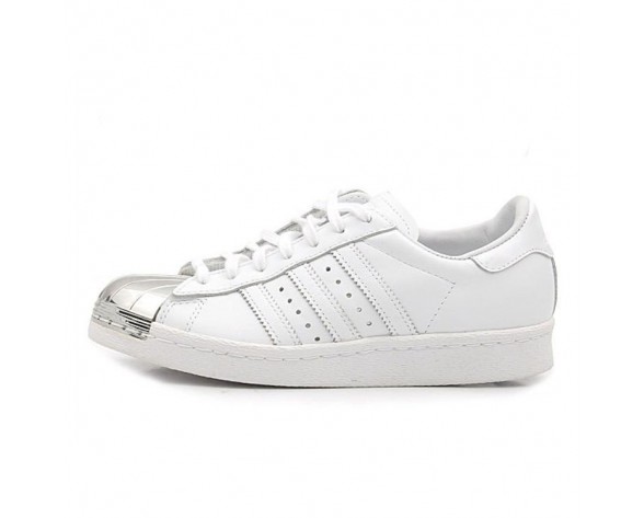Adidas Originals Superstar 80S Metal Toe D67592 Weiß Silber Unisex Schuhe