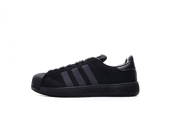 Herren Schwarz Schuhe Adidas Superstar Bounce Bz0096