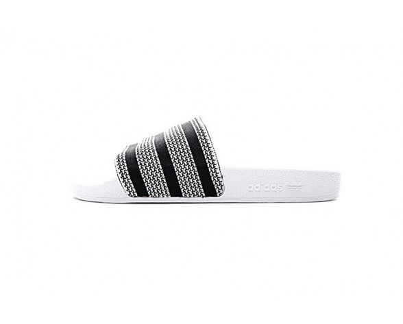 Schuhe Adidas Adilette Made Cozy Primeknit Slides 280648 Weiß & Grau & Schwarz Unisex