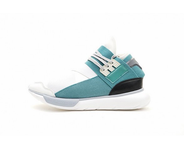 Unisex Weiß & Blau Schuhe Y-3 Qasa High S82122