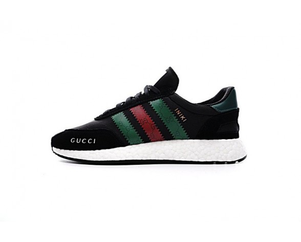 Schuhe Unisex X Adidas Iniki Runner Boost Bb2096 Schwarz & Grün & Rot