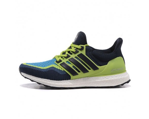Fluorescent Grün Dunkel Blau Adidas Ultra Boost Unisex Schuhe