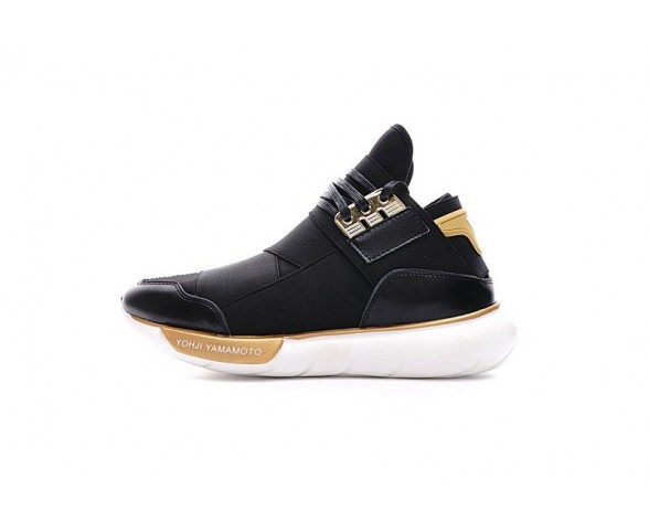 Schwarz & Gold Weiß Schuhe Unisex Y-3 Qasa High Bb4762