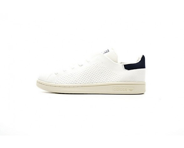 Weiß & Tief Blau Adidas Originals Stan Smith Primeknit S75148 Unisex Schuhe