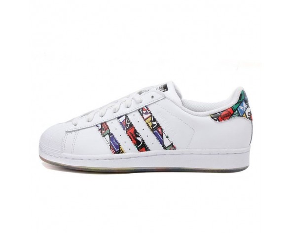 Schuhe Graffiti Weiß Unisex Adidas Superstar Logos S79390