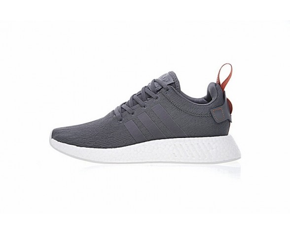 Herren Tief Grau & Orange Schuhe Adidas Nmd Boost R_2 By3014