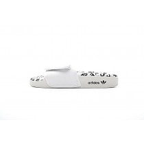 Schuhe Hyke By Adidas Originals Adilette Aoh-008 Logo S79342 Unisex Weiß & Schwarz