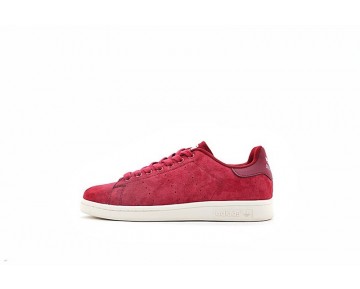 Burgund Rot & Weiß Adidas Originals Stan Smith S80028 Schuhe Unisex