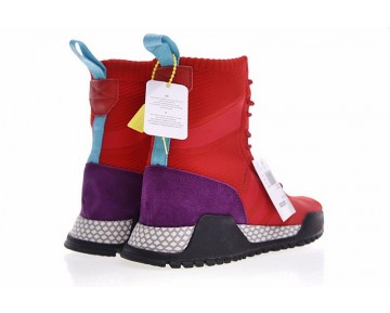 Schuhe Rot & Schwarz & Rosa & Weiß Adidas Originals Af 1.3 Primeknit Boots Bz0611 Unisex