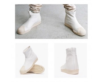 Unisex Schuhe Rick Owens X Adidas Superstar Ankle Boot S82825 Weiß