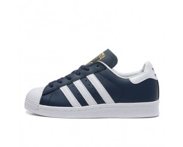 Deeo Blau & Weiß Unisex Adidas Originals Superstar 80S Schuhe