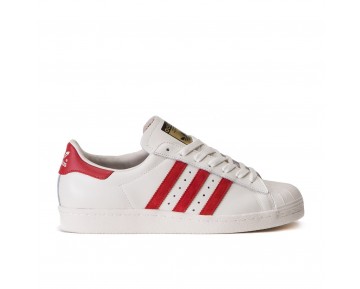 Schuhe Unisex Adidas Originals Superstar 80S Deluxe B35982 Weiß & Rot