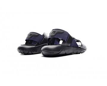 Unisex Ss Y-3 Qasa Elle Stretch Sandal By2571 Schwarz & Tief Blau