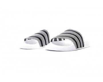 Schuhe Adidas Adilette Made Cozy Primeknit Slides 280648 Weiß & Grau & Schwarz Unisex