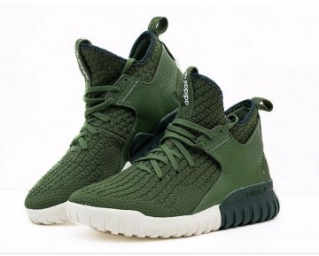 Unisex Adidas Originals Tubular X Primeknit S81672 Dunkel Grün Schuhe