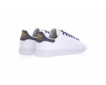 Adidas Originals Stan Smith Ba7299 Weiß & Tief Blau Denim Schuhe Unisex