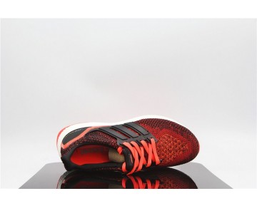 Damen Burgund Rot & Schwarz Adidas Ultra Boost S80373 Schuhe