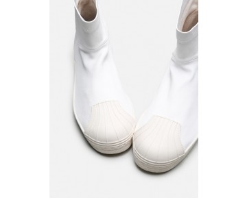 Unisex Schuhe Rick Owens X Adidas Superstar Ankle Boot S82825 Weiß