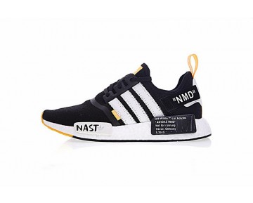 Schwarz & Weiß & Orange Schuhe Unisex Virgil Abloh X Adidas Nmd R1 Boost W Ba8860