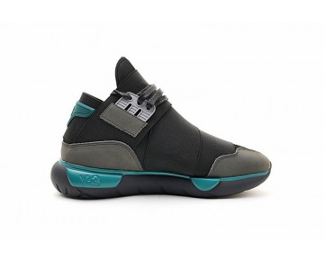 Y-3 Qasa High Bb4735 Schuhe Unisex Schwarz & Grau & Blau