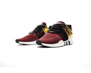 Herren Burgund Rot & Gold Adidas Eqt Support Adv Primeknit 93 Bb1312 Schuhe