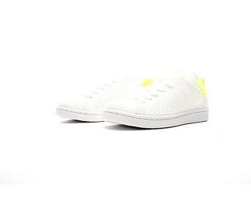 Weiß & Fluorescent Grün Schuhe Adidas Originals Stan Smith Primeknit Bb5147 Unisex