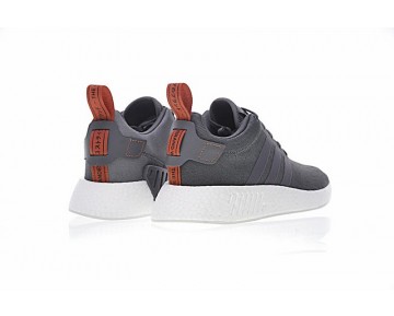 Herren Tief Grau & Orange Schuhe Adidas Nmd Boost R_2 By3014