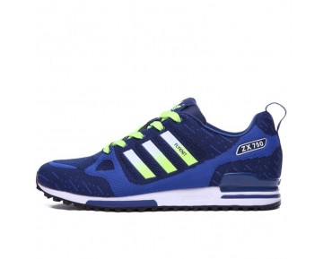 Tief Blau & Fluorescent Grün Herren Adidas ZX 750 Flyknit 40-45 Schuhe