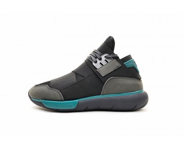 Y-3 Qasa High Bb4735 Schuhe Unisex Schwarz & Grau & Blau