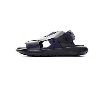 Unisex Ss Y-3 Qasa Elle Stretch Sandal By2571 Schwarz & Tief Blau